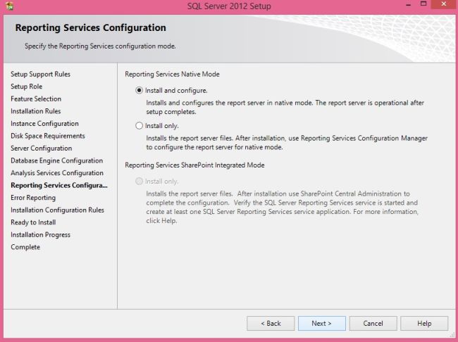 Reporting Services Configuration